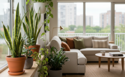 low maintenance apartment greenery