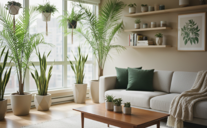 modern apartment plants decor